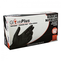 Ammex Corporation Gpnb49100 Xxl Gloveplus P/F Txtred Black Nit Gloves