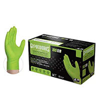 Ammex Corporation Gwgn44100 Gloveworks M Green Nitrile  Diamond Grip