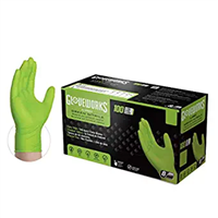 Ammex Corporation Gwgn46100 Gloveworks L Green Nitrile  Diamond Grip