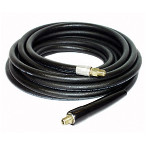 Apache 3/8 in. ID x 25 ft. Black Rubber Pressure Washer Hose Coupled MPT x MPT Swivel
