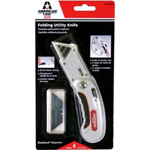 American Safety Razo 65-0203 Folding Utility Knife