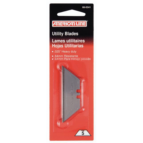 Heavy Duty .025 in. 2-Notch Utility Razor Blade (Card of 5)