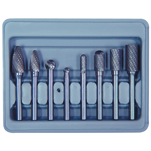 8 Piece Double Cut Carbide Burr Set