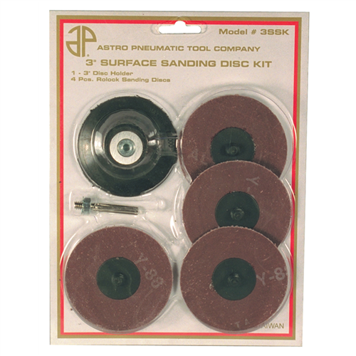 Pad Surface Prep Kit 3" Roll Lock Holder 4 Pads