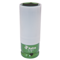 Astro Pneumatic 7870-78 7/8" Impact Socket with Chrome Protective Plastic Sleeve and Shallow Broach