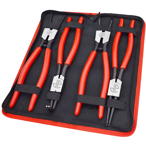 4 Piece Large Internal / External Snap Ring Pliers 13"