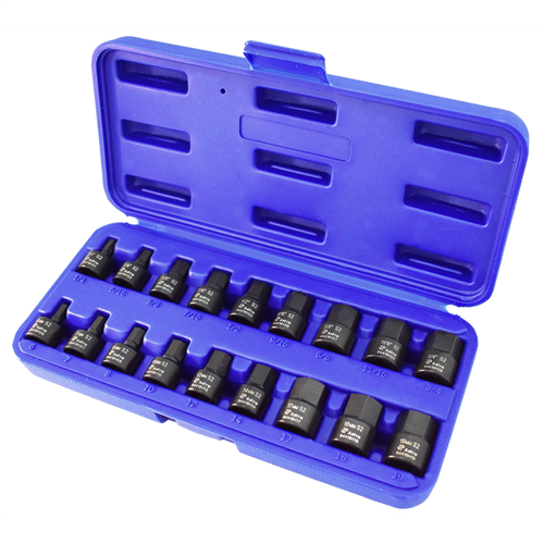 18pc 3/8" Drive Nano Hex Sockets -Sae & Metric - Astro Pneumatic