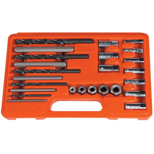 Screw Extractor/Drill & Guide Set-10 Pc - Power Tool Accessories