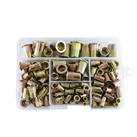 Steel Rivet SAE Fractional Nut 120-Piece Assortment