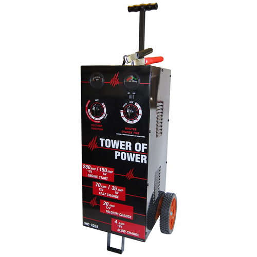 Auto Meter Products, Inc. WC-7028 Tower of Power Wheeled Battery Charger, MAN, 70,30,4, 280