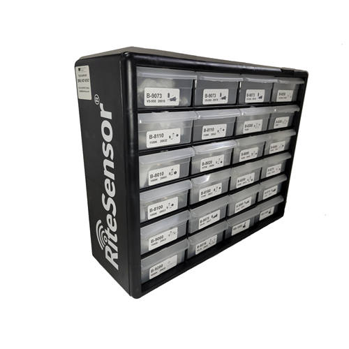 Preloaded TPMS service kit cabinet