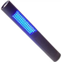 Bayco NSP-1164 Bayco LED Flashlight w/ Blue Safety Light Feature, Slim Design, Black Body, uses (4) AA Batteries