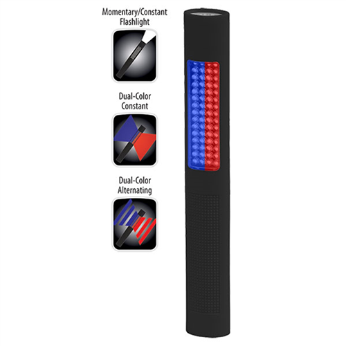 BaycoÂ® Safety Blue / Red Flashlight, Flood / Flashing Safety Light