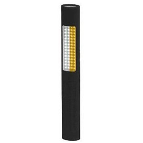 BaycoÂ® LED Flashlight/Flood w/ Amber Safety Light Feature, Slim Design, Black Body, uses (4) AA Batteries