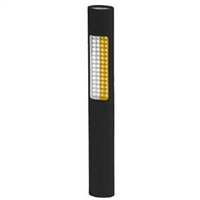 Bayco NSP-1176 Bayco LED Flashlight w/ White/Amber Safety Light Feature, Slim Design, Black Body, uses (4) AA Batteries