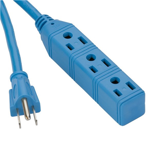 BaycoÂ® OSHA NRTL Compliant 3 Outlet Cold Weather 6.5 ft. Extension Cord - 13 Amp