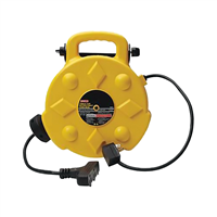 BaycoÂ® 50ft Retractable Polymer Cord Reel with 3 Outlets - 13 Amp