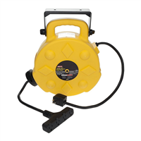 BaycoÂ® 50 ft. Retractable Polymer Cord Reel w/ 4 Outlets - 15 Amp