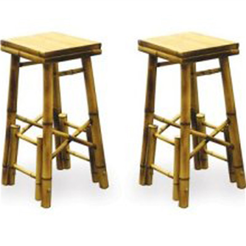 Bamboo Tiki Bar Stool Set