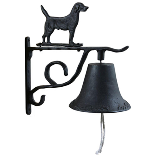 Outdoor Country Bell Set, with Fish, Mallard, Deer and Black Lab Figures, Mounts to Wall or Post