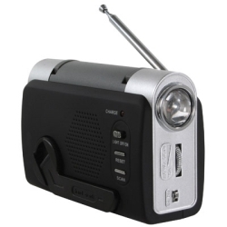 Hand Crank Emergency Radio, with Emergency Alarm, Cell Charger, LED Light, No Batteries Required