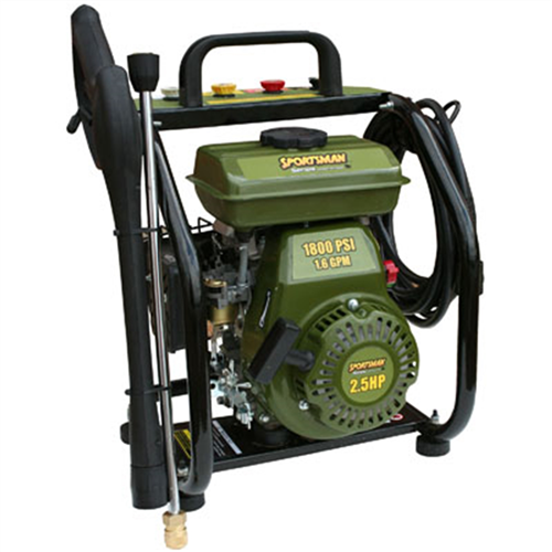 Pressure Washer, 1800 PSI, 2.5 HP, with Hose, Brass Quick Connect Couplers, Four Nozzles