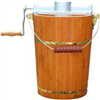 Old Fashioned Ice Cream Maker, 6 Quart, Electric Motor or Hand Crank, with Aluminum Tub and Lid