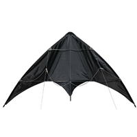 New Buffalo Corporation KTST Ready to Fly Stunt Kite, Wind Range 5 to 20 MPH, Includes Two Winder Handles and Two 100' Lines
