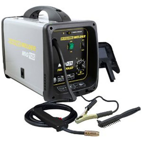 MIG Welder Kit, Fluxcore, 3/16" Capacity, 80 Amp, with Ground Cable, Gun, Wire, Face Shield, Hammer