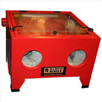 Sand Blaster Cabinet, 32 lbs, with 4 Ceramic Nozzles, Trigger Gun, Rubber Gloves, Light
