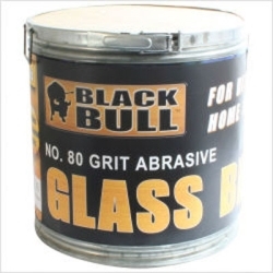 Abrasive Glass Beads, 80 Grit, 50 lb Container, for Sand Blasters