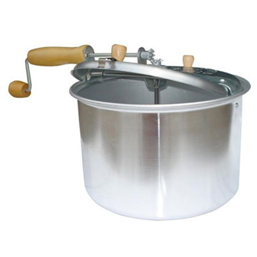 Old Fashioned Popcorn Popper, 5 Quart, for Stove Top, with Hand Crank Stir Paddle