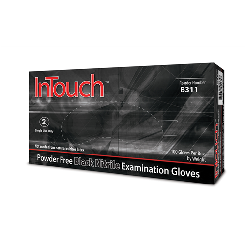 Powder Free Exam Black 6MIL Nitrile Glove, Medium