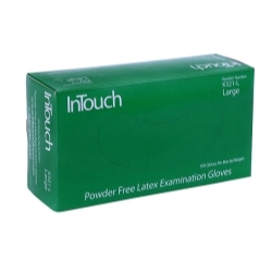 InTouch White Latex Gloves, Medium