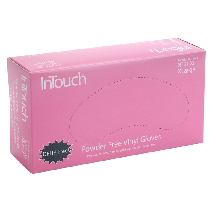 InTouch Powder Free Vinyl Gloves, Small