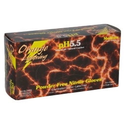 Orange Lightning Small Orange Nitrile Gloves - Atlantic Safety Company