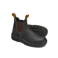 Blundstone 172-080</br>Blundstone 172 Steel Toe Elastic Side Slip-On Boots, Kick Guard, Water Resistant, Stout Brown