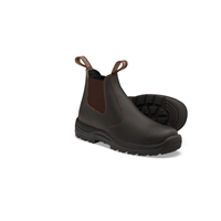 Blundstone 490-045</br>Blundstone 490 Soft Toe Elastic Side Slip-on Boot, Water Resistant, Kick Guard, Stout Brown