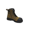 Blundstone 983 Steel Toe Lace Up Side Zip, Water Resistant, Bump Cap, Puncture Resistant Insole, Crazy Horse Brown