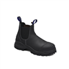 Steel Toe Slip-On Elastic Side Boots w/ Kick Guard, Black