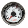 2-5/8" Tachometer, White/Chrome