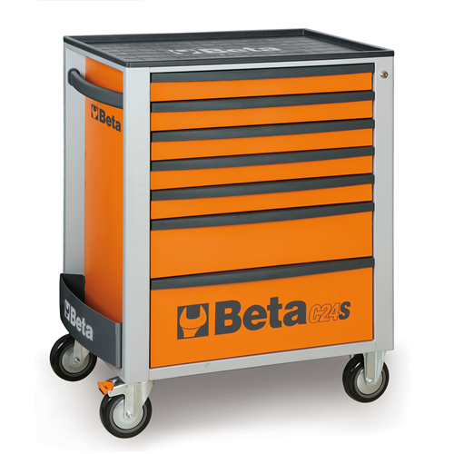 Beta Tools Usa 24002671 C24It /7-O-Mobile Roller Cab 7 Draw.Orange