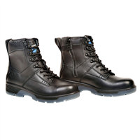 Blk 6" Lace-up Side Zip Comp Toe Boot, 7.5
