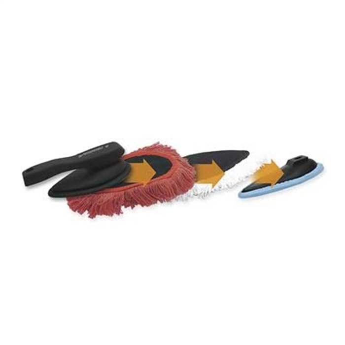 California Versa Duster, Plastic Handle with 4 Interchangeable Cleaning and Polishing Heads