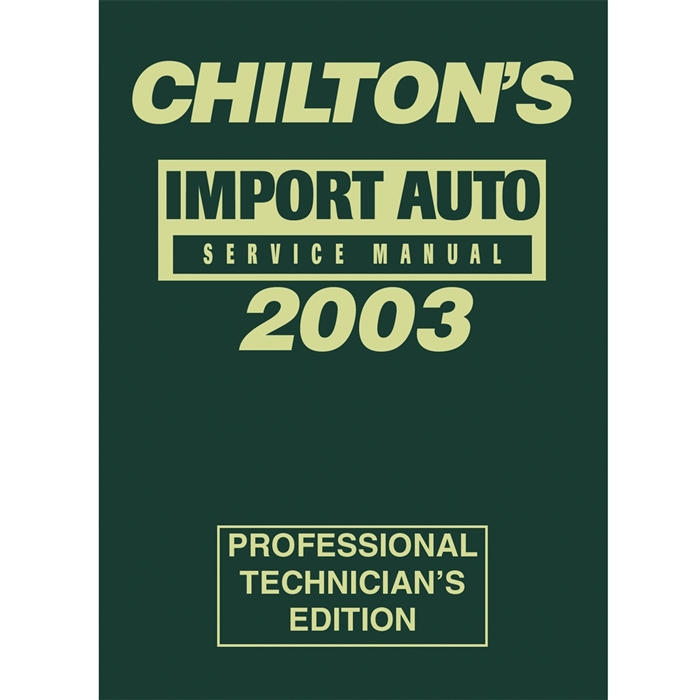 1999 - 2003 Import Service Manual