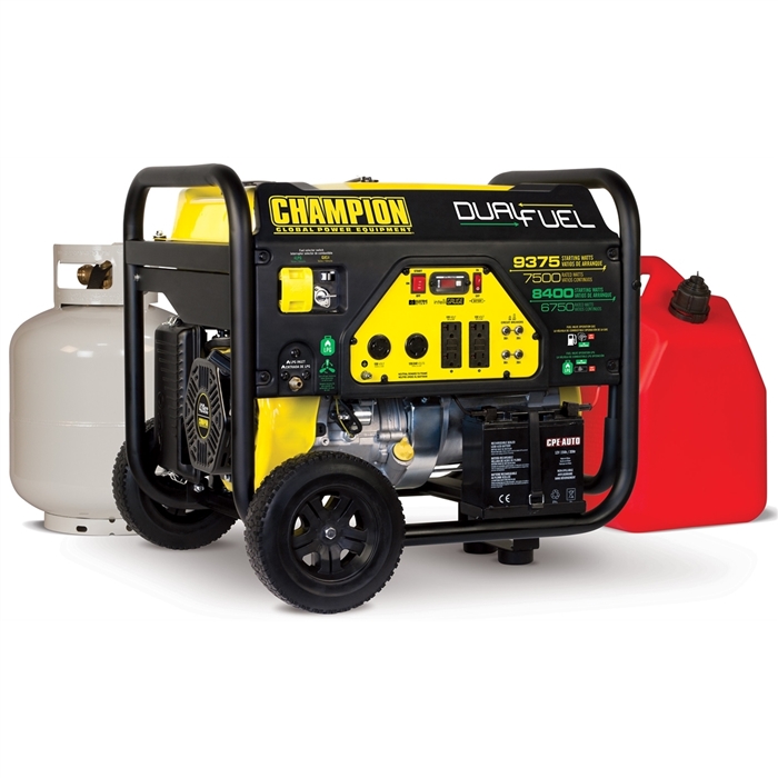 Champion Power Equip. 6750/8400 Watt LPG/9375/7500 Watt Dual Fuel Portable Generator