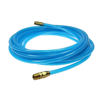 Blue Flexeel Reinforced Polyurethane Straight Air Hose 1/2" x 50', 1/2" MPT