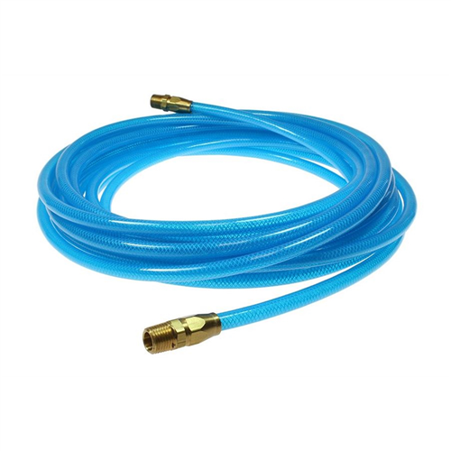 Blue Flexeel Reinforced Polyurethane Straight Air Hose 1/2" x 50', 1/2" MPT