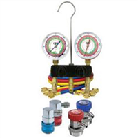 CPS Products MGHFO134 Ball Valve A/C Manifold Gauge Set, for R134a and HFO1234yf, 72" Hoses, Manual Couplers