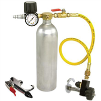 A/C Flush Kit, with Tank, Universal Adapter, Rubber Tip Flush Gun, Pressure Regulator and 18" Hose